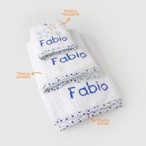 Toalla estrellas azules